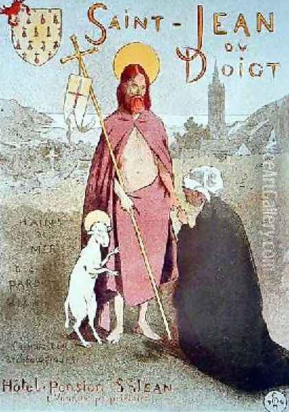 Reproduction of a poster advertising St Jean du Doigt Oil Painting - Etienne Moreau-Nelaton