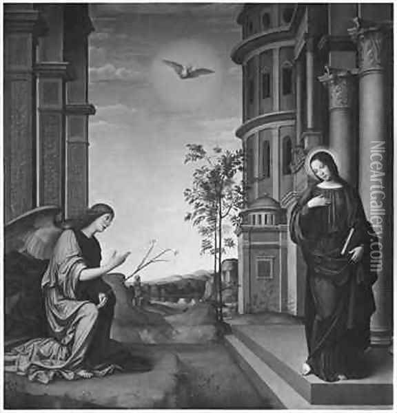 The Annunciation Oil Painting - Francesco Francia