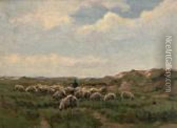 Herder Met Schaapkudde Oil Painting - Anton Mauve