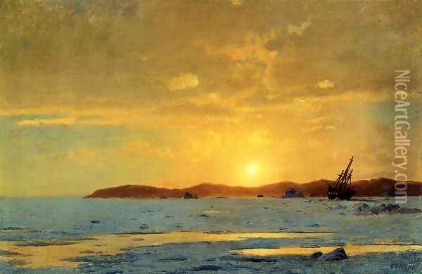 The Panther, Icebound Oil Painting - William Bradford