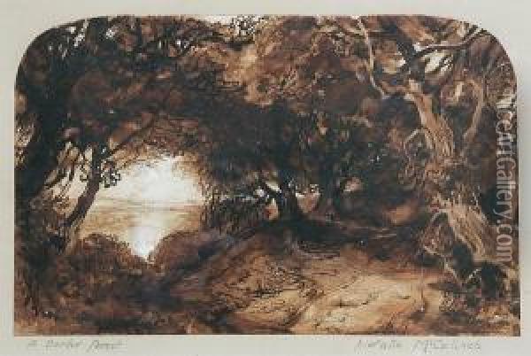 A Border Forest Oil Painting - Horatio McCulloch