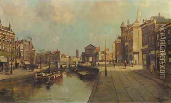 A view of Rotterdam Oil Painting - Dutch School