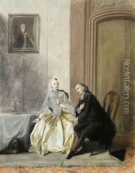 Scene from Moliere's Tartuffe Oil Painting - Jacobus Buys