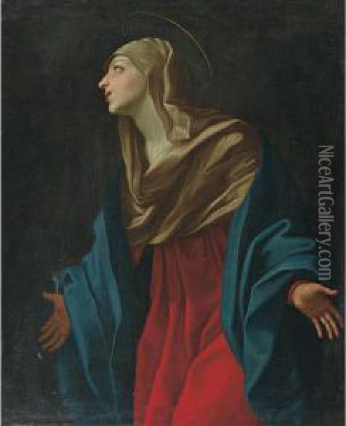 Vergine Maria Oil Painting - Francesco Giovanni Gessi