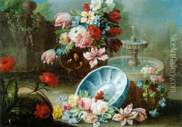 Composition Florale Oil Painting - Gasparo Lopez
