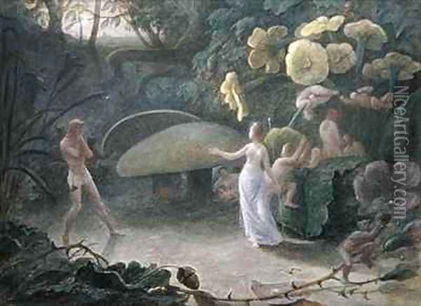 Oberon and Titania A Midsummer Nights Dream Oil Painting - Francis Danby