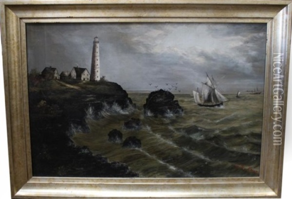 Scottish Coastal Scene Oil Painting - John Knox
