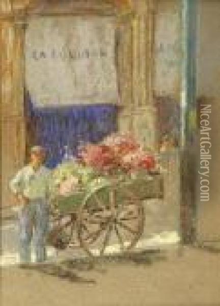 The Flower Seller Oil Painting - Abbott Fuller Graves