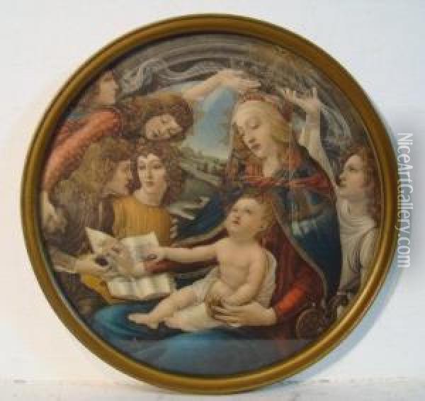 Madonna Of The Magnificat Oil Painting - Sandro Botticelli