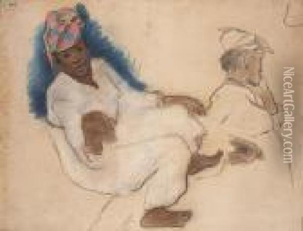 Etude De Femmes Martiniquaises
Numerote Illisiblement Oil Painting - Paul Gauguin