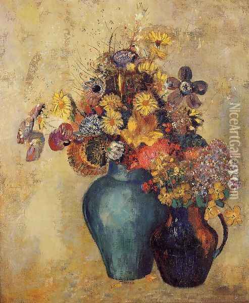 Flowers Oil Painting - Odilon Redon