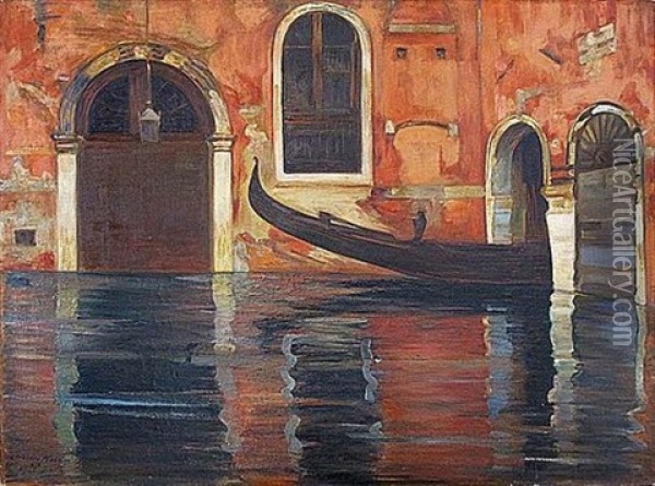 Venise, Case De Rio Oil Painting - Alfred Smith