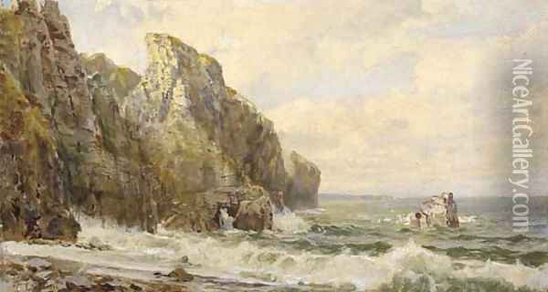 English Coast Oil Painting - William Trost Richards