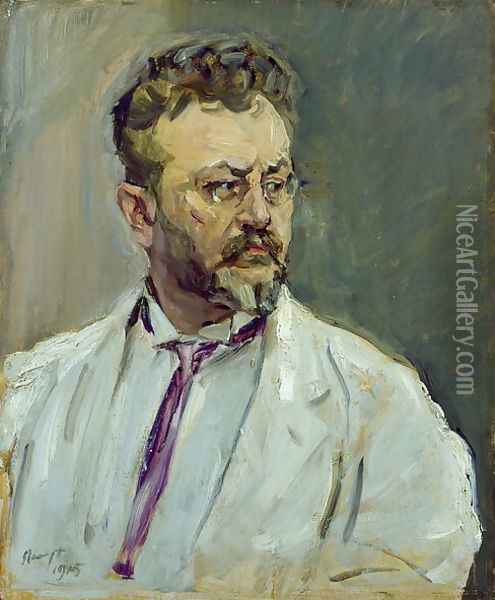 Self Portrait, 1915 Oil Painting - Max Slevogt