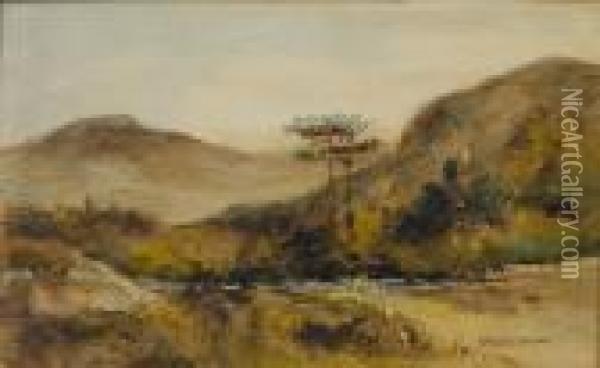 Canadian River Landscape Oil Painting - Frederic Marlett Bell-Smith
