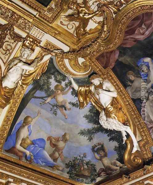 Ceiling decoration (detail) Oil Painting - Giovanni Francesco Romanelli