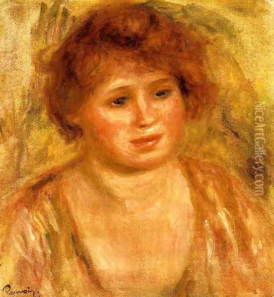 Woman's Head IV Oil Painting - Pierre Auguste Renoir