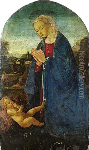 Madonna And Child Oil Painting - Master Of The Johnson Nativity