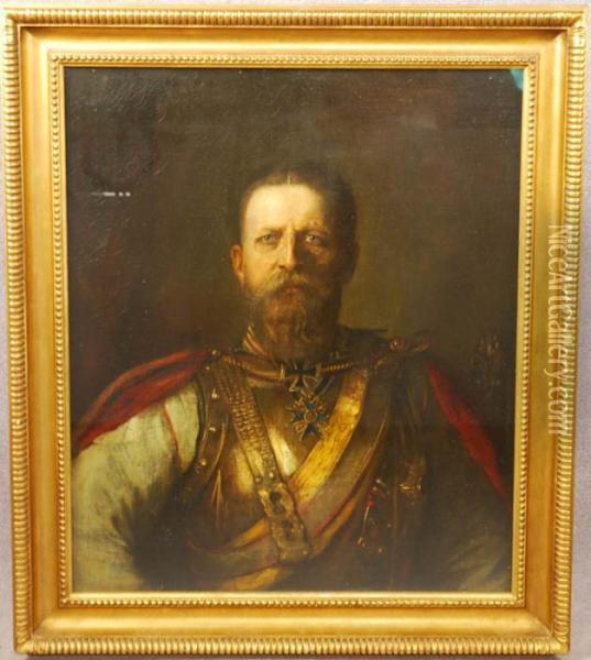 Portrait Frederick Iii Of Prussia Oil Painting - Franz von Lenbach