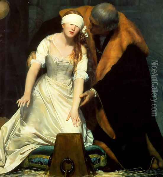 The Execution Of Lady Jane Grey 1834 Centre Oil Painting - Paul Delaroche