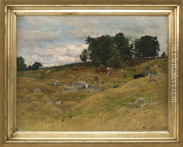 New England Hillside - Spurr Pasture - Otisfield, Maine Oil Painting - John Joseph Enneking