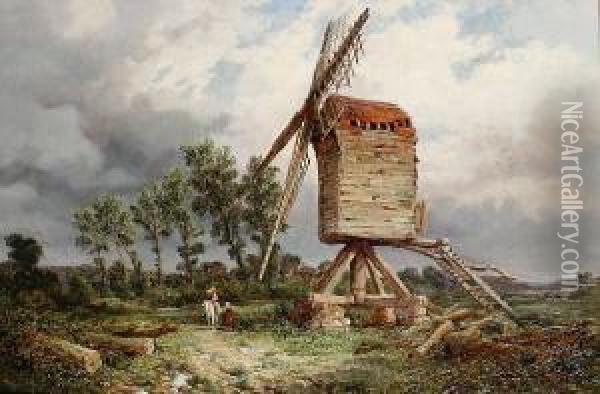 A Ruined Mill, Warwickshire Oil Painting - Samuel Henry Baker
