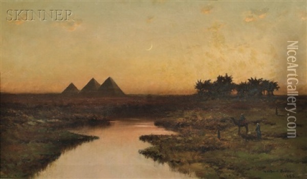 The Pyramids Of Giza, Egypt Oil Painting - M. de Forest Bolmer