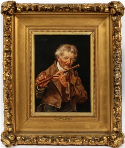 Flute Player Oil Painting - Thomas Faed