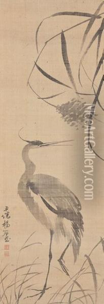 Black-crowned Night Heron Oil Painting - Yang Kihoon