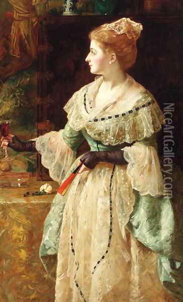 Portrait of a lady Oil Painting - James Archer