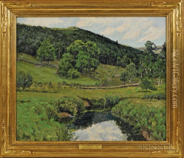 In The Connecticut Hills Oil Painting - Ben Foster