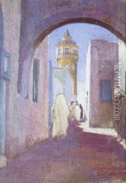 Aux Abords De La Mosquee Oil Painting - Paul Alexandre Alfred Leroy
