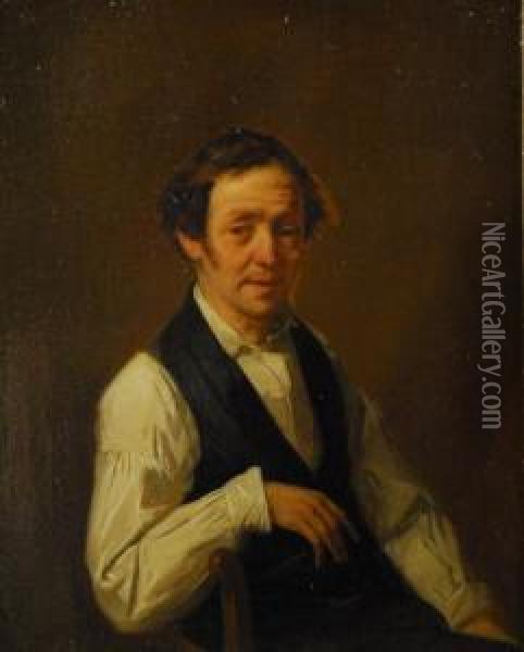 Portrait Of A Man Oil Painting - Camille Vennemann