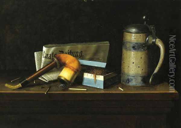 With the Staatszeitung Oil Painting - William Michael Harnett