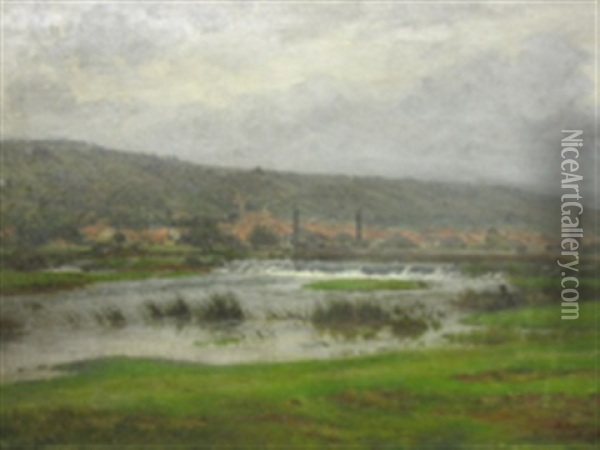 Vue De Pagny-la-blanche-cote Oil Painting - Alfred Renaudin