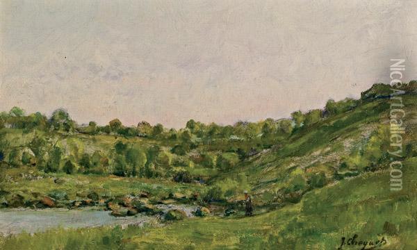 Landschaft Oil Painting - Jules Charles Choquet