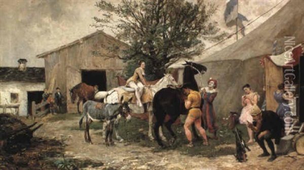 The Circus Oil Painting - Julius von Blaas