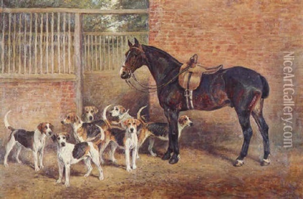 Before The Hunt Oil Painting - John Emms