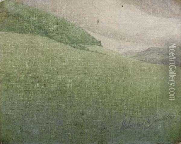 A Summer Landscape In Wales Oil Painting - Valerius De Saedeleer