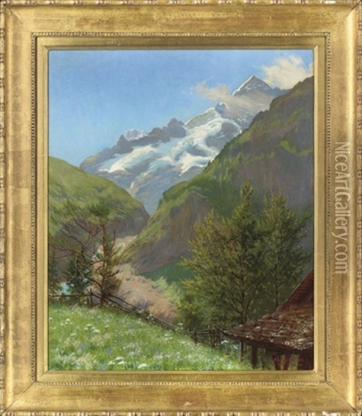 Spring Time In The Alps Oil Painting - W. Savage Cooper