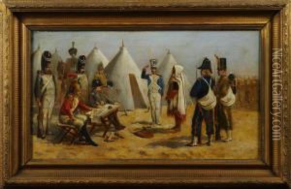 Napoleon Vid Harlager Oil Painting - E. P. Turner