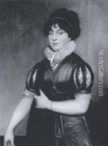 Portrait Of Princess Elizabeth Oil Painting - Sir William Beechey