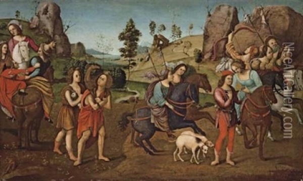 Jason And Queen Hypsipyle With The Women Of Lemnos Oil Painting -  Piero di Cosimo