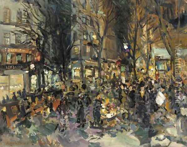 Parisian street scene Oil Painting - Konstantin Alexeievitch Korovin
