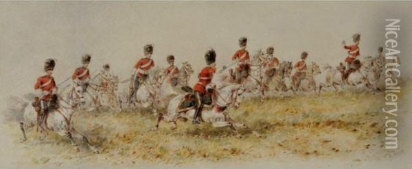 2nd Dragoons (royal Scots Greys) Oil Painting - Orlando Norie