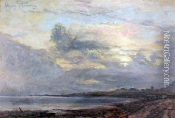 Coastal Landscape Oil Painting - Henry Thomas Dawson