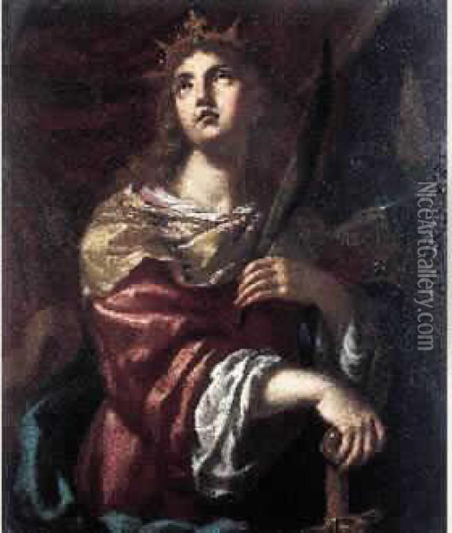 Sainte Catherine D'alexandrie Oil Painting - Pietro Dandini