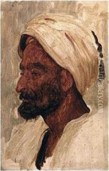 Study Of An Arab Oil Painting - Frederick Leighton