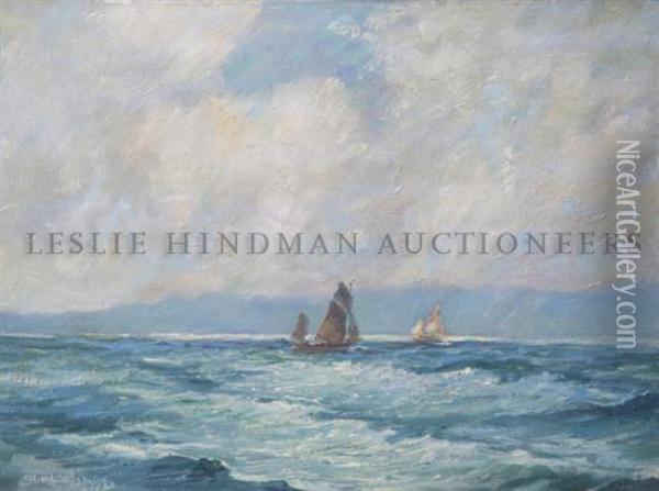 Ships At Sea Oil Painting - Robert Henry Lindsay