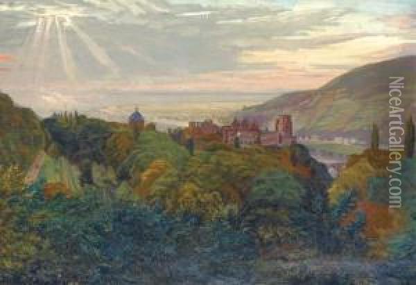 Heidelberger Schloss Oil Painting - Wilhelm Trubner